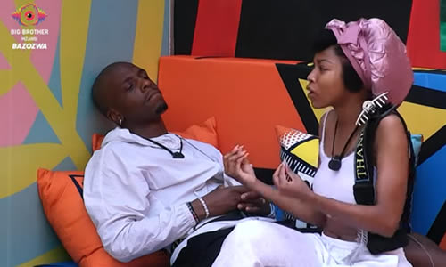 Thandeka complains to Mmeli following her clash with Liema
