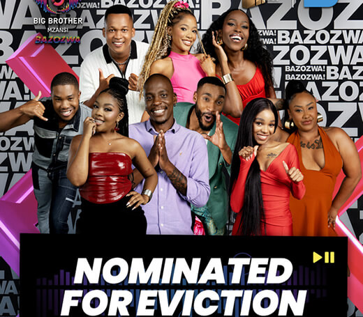 Big Brother Mzansi Season 6 Bazozwa Week 7 nominated housemates in 2026: Bravo B, Didi, Ilano, King Wanda, Liema, Mmeli, Que, Thandeka, and Trixie